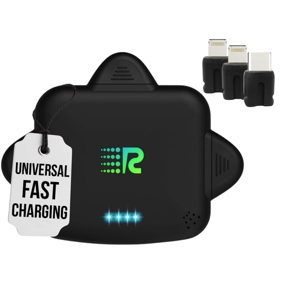 Cargador portátil Rush Charge Universe 3 en 1 3300 mAh negro