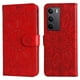 thumbnail image 4 of Funda tipo cartera FOXDOCK para Realme C71 4G , diseño girasol en relieve, cuero PU, cierre magnético, soporte y tarjetero, 4 of 5