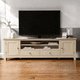 thumbnail image 1 of Rack TV "Rustic Luxury" Mueble de Televisión de Madera - Beige - 150x40x65 cm, 1 of 3