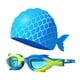 thumbnail image 4 of Gafas De Natación De Sirena Con Gorro Ajustables Para Ni?os Y Ni?as Color Azul Y Amarillo, 4 of 5