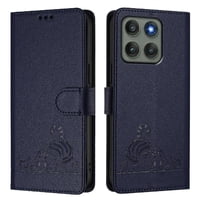 Funda Tipo Cartera Foxdock Para Motorola Edge 60 Pro Con Soporte, Ranuras, Rfid, Diseño De Gato