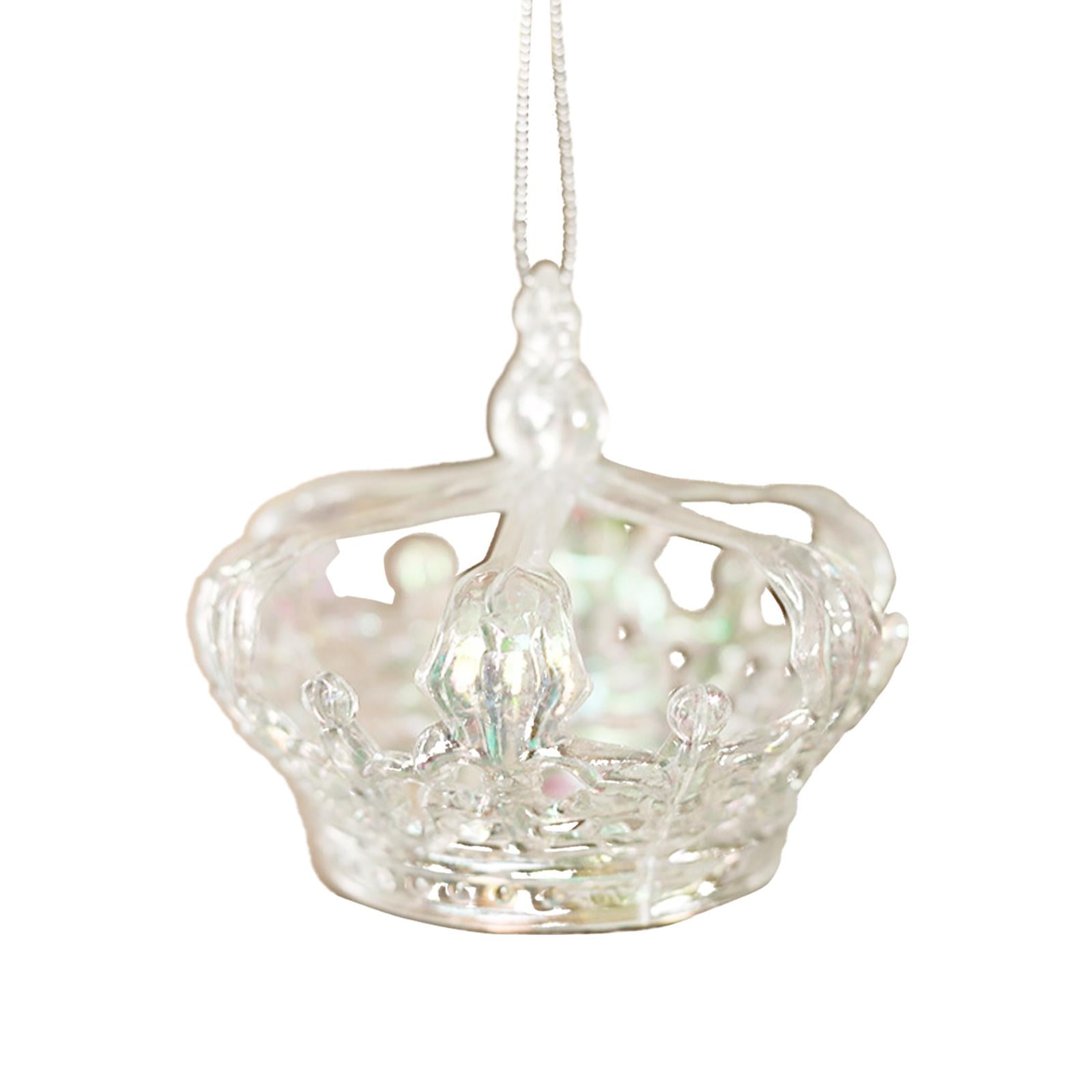 Bothyi - Colgante De Acrílico Para Navidad, Regalo De Vacaciones, Decoración Colgante Para Árbol De Navidad, Corona De 7 X 7,5 Cm