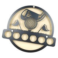 Ioensy - Soporte De Exhibición De Pelotas De Golf, Silueta De Metal De Golf, Decoración Montada En La Pared