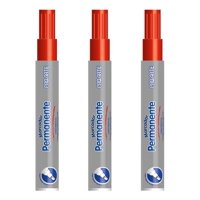 Set 3 Plumones Permanente Punta Biselada. Proarte Rojo