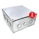 thumbnail image 2 of Pack 2 Caja Estanca Metálica Pre-galva C/sello 200x200x100mm Galvanizada, 2 of 6