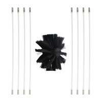 Magideal - Cepillo Para Limpieza De Chimeneas, Limpiador De Conductos De Ventilación De Secadoras, Herramienta Para Limpiar Conductos De Ventilación De Chimeneas 8 Varillas