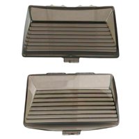 Magideal - 2 Piezas De Cubierta De Lente De Lámpara Delantera Y Trasera, Puntas De Guardabarros, Guardabarros Para Motocicleta, Compatible Con Glide Marrón Claro