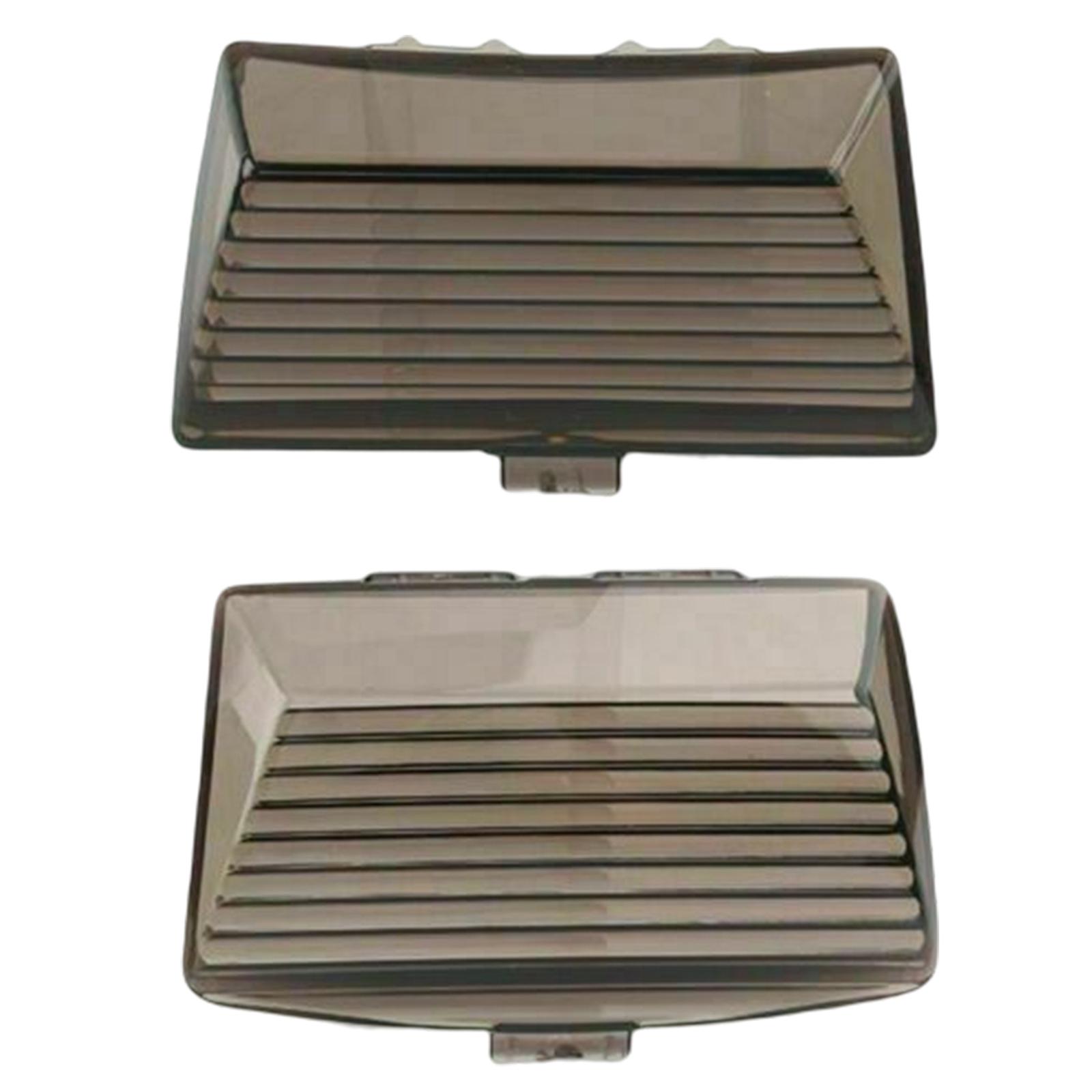 Magideal - 2 Piezas De Cubierta De Lente De Lámpara Delantera Y Trasera, Puntas De Guardabarros, Guardabarros Para Motocicleta, Compatible Con Glide Marrón Claro
