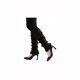 thumbnail image 3 of Calentadores de Piernas de Punto Acanalado para Mujer INSPIRE CHIC Sobre la Rodilla con Puño con Volantes para Invierno Marrón Oscuro, 3 of 6