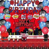 Genérico - Artículos De Fiesta Para Fiesta De Cumpleaños Con Temática De Arañas Y Decoraciones