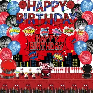Genérico - Artículos De Fiesta Para Fiesta De Cumpleaños Con Temática De Arañas Y Decoraciones