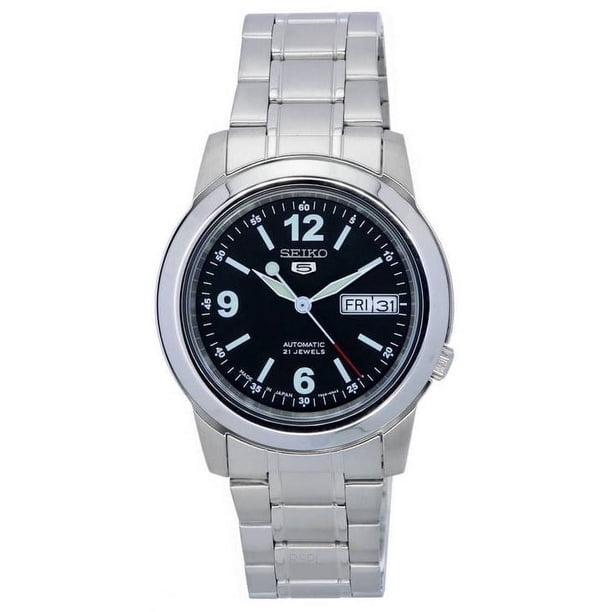 Reloj Seiko 5 Automático SNKE63J1 Esfera Negra Acero Inoxidable para Hombre 