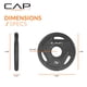 thumbnail image 4 of Placa de pesas CAP Barbell Olympic Grip de 2 pulgadas y 2,5 kg, juego de 4, 4 of 6