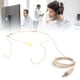 thumbnail image 1 of Micrófono de diadema, micrófono omnidireccional profesional con gancho para la oreja, color beige, para conferenciantes en el escenario y transmisor de bolsillo., 1 of 7
