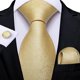 thumbnail image 2 of Corbata dorada claro formal hombre paño y colleras Modelo Golden, 2 of 5