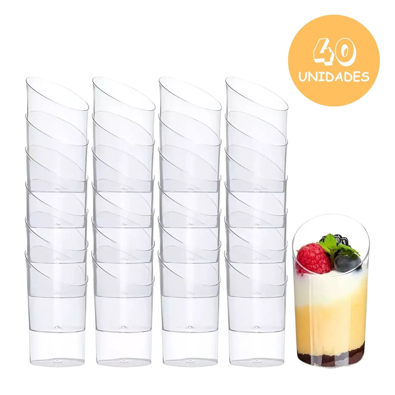 Disparo - Pack 40 Vasos Desechables De 60ml Para Postres Reposteria