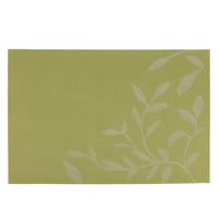 Xmhytop Juego De 6 Manteletes Individuales Para Mesa, Hechos De Pvc Resistente, Antideslizantes Y Termorresistentes, Ideal Para Hogares, Restaurantes Y Cocinas, Estilo F, 45*30Cm, Verde