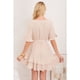 thumbnail image 4 of Vestido Corto Mujer Manga Corta Escalonado Casual Eventos 3369, 4 of 4