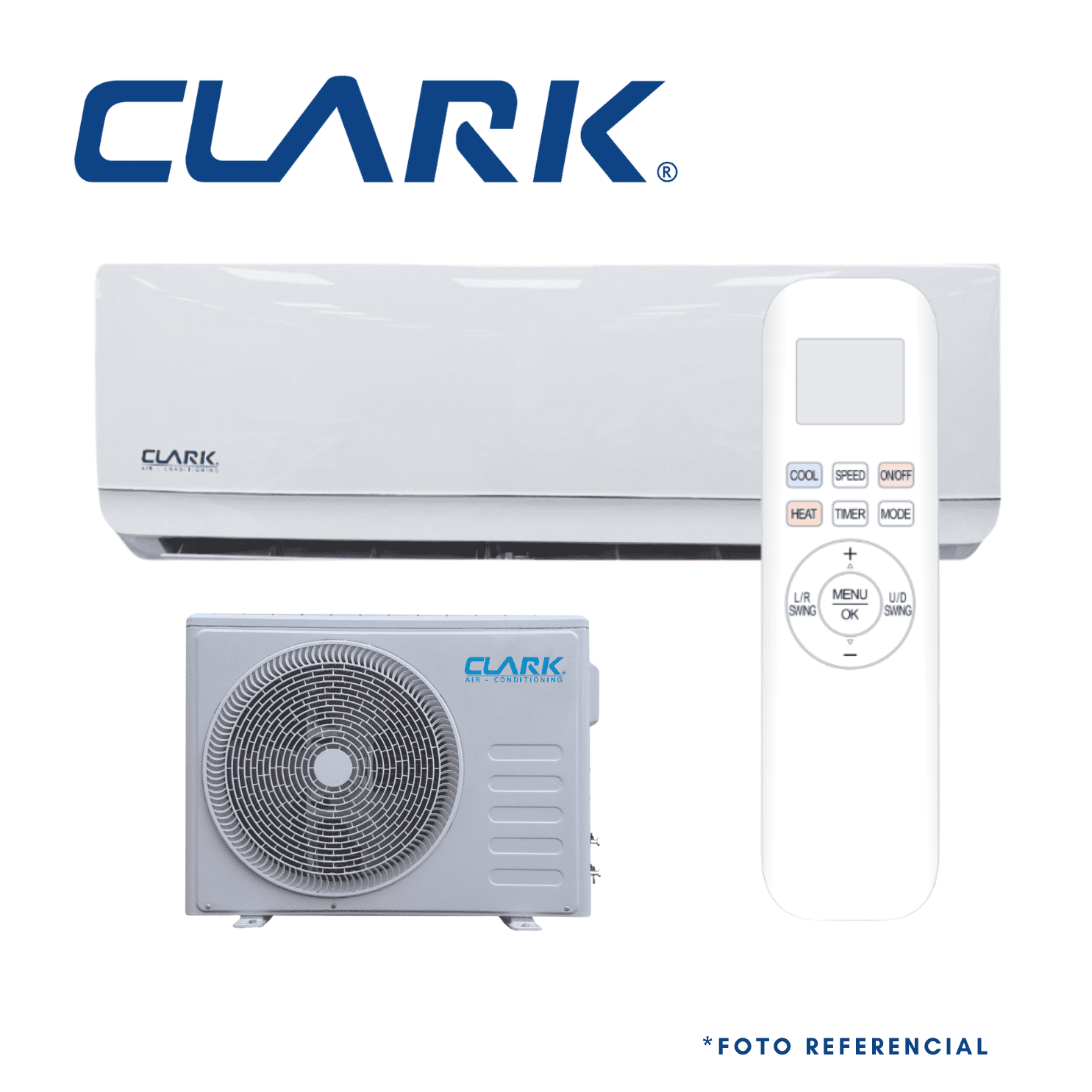 Clark - Aire Acondicionado Split Muro Inverter 24.000btu/hr.