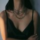 thumbnail image 3 of Collar KunJoe 45 cm Cadena de Eslabones en Forma de Clip de Papel de 5 Capas en Tono Plateado, 3 of 7