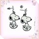 thumbnail image 3 of Aros De Snoopy Caminando, Pasador Recto de Acero, 3 of 3