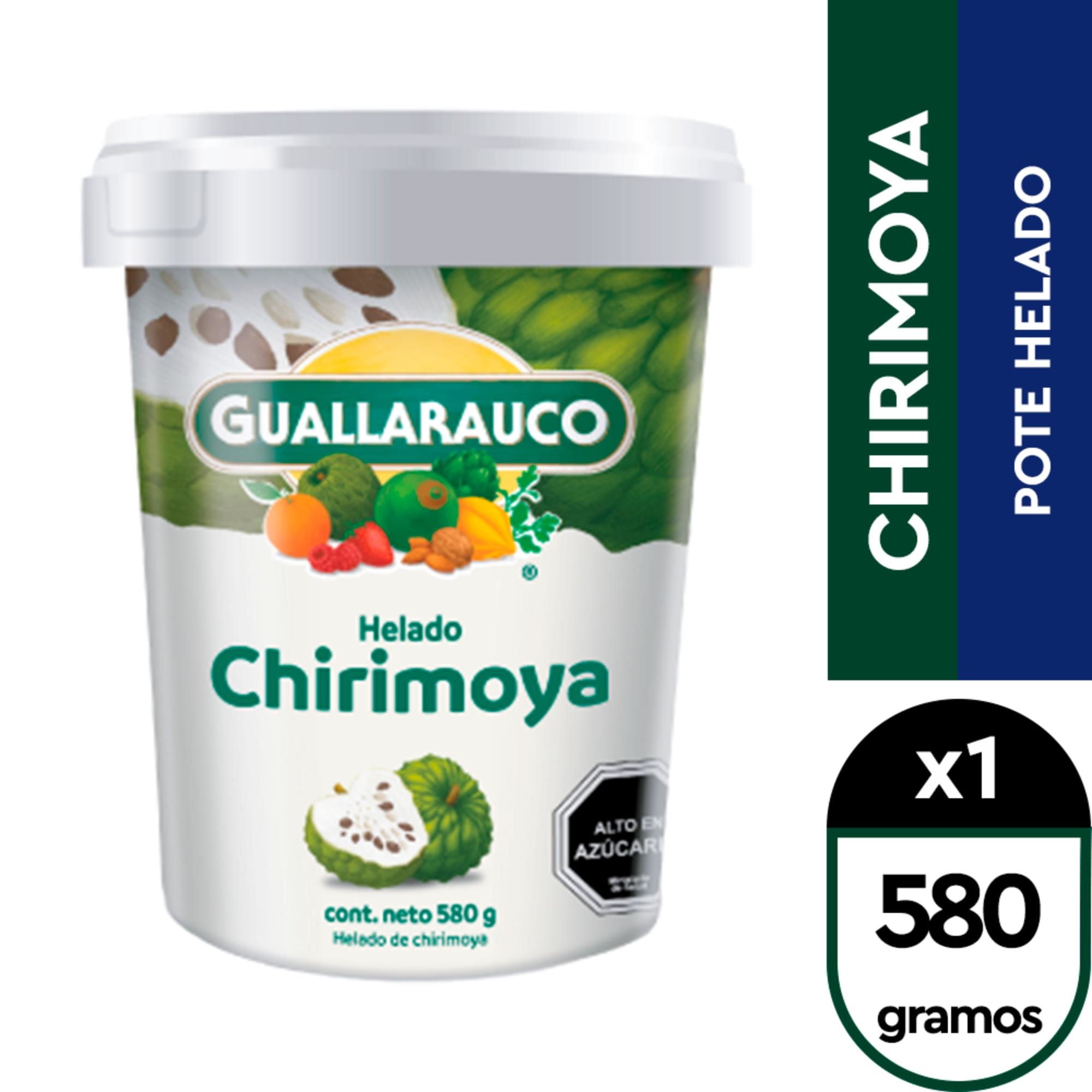 Helado Sabor Chirimoya Pote 580 g Guallarauco