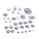 thumbnail image 2 of 27Pcs 1:12 Escala Dollhouse Miniatura Taza Plato Olla Vajilla Set Juguetes Azul, 2 of 5