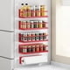 thumbnail image 2 of Roysili Estante Magnético para Especias para Refrigerador, Estante Ahorrador de Espacio para Nevera, Pack de 4 en Rojo con Soporte Magnético para Papel Toalla, 2 of 7