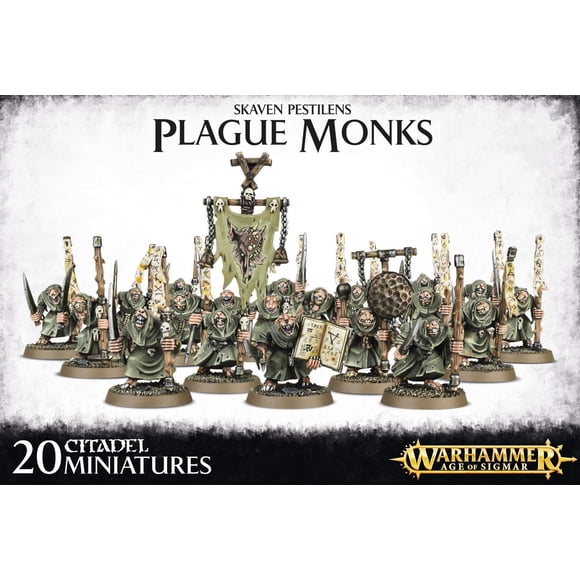 Juego de mesa Games Workshop Warhammer 40K Age of Sigmar Skaven Pestilens Plague Monks