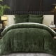 thumbnail image 1 of Juego de edredón Ivellow Crushed Velvet King Green, 5 piezas, 1 of 7