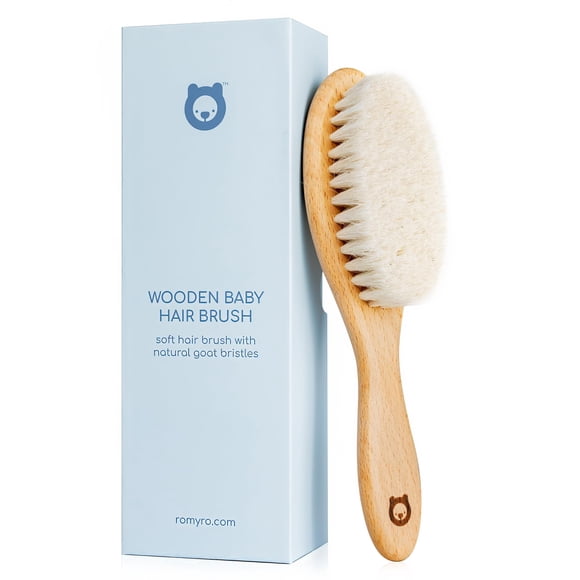 Cepillo Para El Cabello De Bebé De Pelo Natural De Cabra Suave
