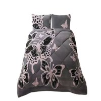 Genérico - Cobertor De Jacquerd Cutting Con Chiporro King 250X270Cm Gris B7