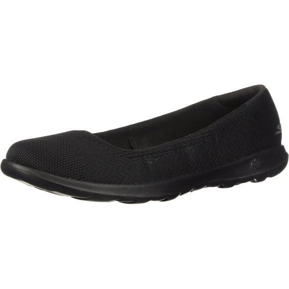 Zapatillas de ballet Skechers GO Walk Lite-Dreamer para mujer, color negro, talla 8
