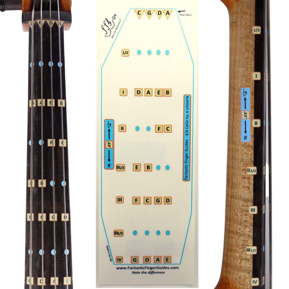 Guía de dedos para violonchelo FFG NOTE THE DIFFERENCE 3/4