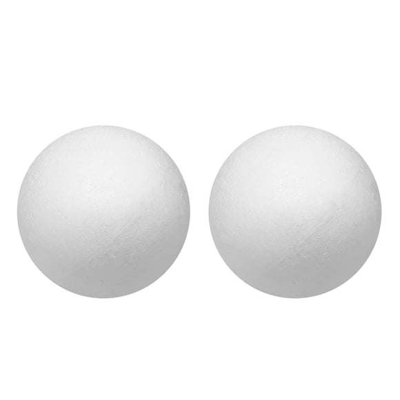 Bolas de espuma Crafjie 15 cm, paquete de 2, blancas y lisas