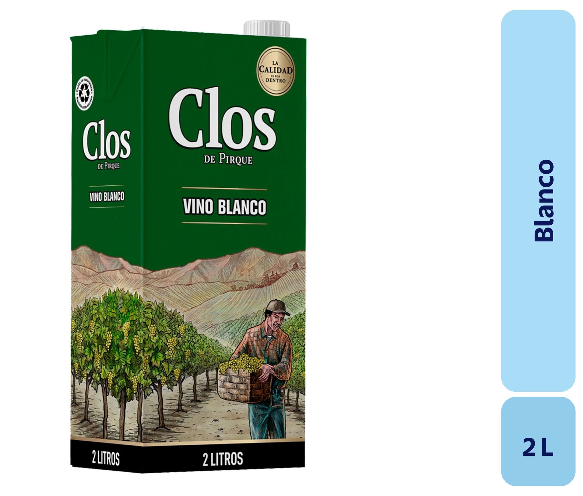 Vino Blanco Caja 2 L Clos De Pirque