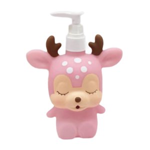 Bothyi - Dispensador De Jabón Divertido, Botella Vacía Recargable Con Bomba Para Niños, Regalo De Baño, Ciervo Rosa