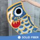 thumbnail image 4 of Alfombra de baño Feblilac 45x85 cm Azul con pez koi antideslizante, 4 of 8
