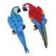 thumbnail image 5 of 2x Pájaro De Resina De Loro Realista Animal 31cm Mirada Azul A La Derecha + Mirada Roja A La Izquierda, 5 of 5