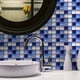 thumbnail image 4 of 10pcs Peel And Stick Blue Mosaic Sticker Tiles, Self-Adhesive Waterproof Decals, Vinyl Wallpaper, For Kitchen Bathroom Decor, 10cm/3.94inch, 4 of 4