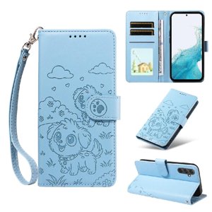 Funda Billetera Foxdock Compatible Con Samsung Galaxy A54 5G, Diseño Perrito Tierno, Ranuras Para Tarjetas Y Soporte Plegable