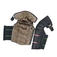 Magideal - Polaina Para Pierna A Prueba De Viento Para Motocicleta, Rodillera Protectora, Correas Protectoras De Liberación Rápida De Cuero Pu Para Motociclismo 50Cmx32Cm