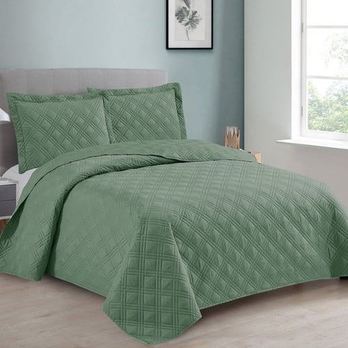 Quilt Andes Liso Verde 1.5 Plazas