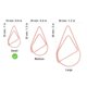 thumbnail image 2 of Clips de papel DEEDYGO, acero inoxidable, oro rosa, 250 unidades, 2 of 6