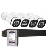 Artihogar - Kit Cctv Pro 4 Cámaras Seguridad Fhd Colorvu 2Mp Micrófono + Disco 1 Terabyte Audio