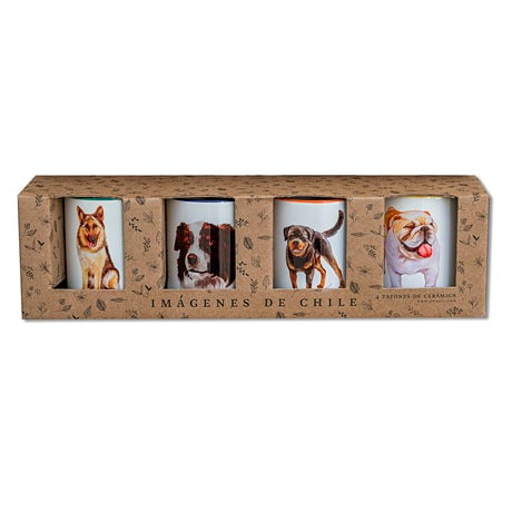 Andes1 - Set De 4 Tazas De Perros N°1