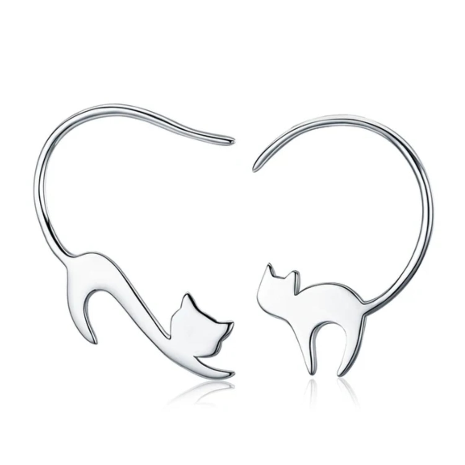 Lukso - Aros Gato Colgantes En Plata 925