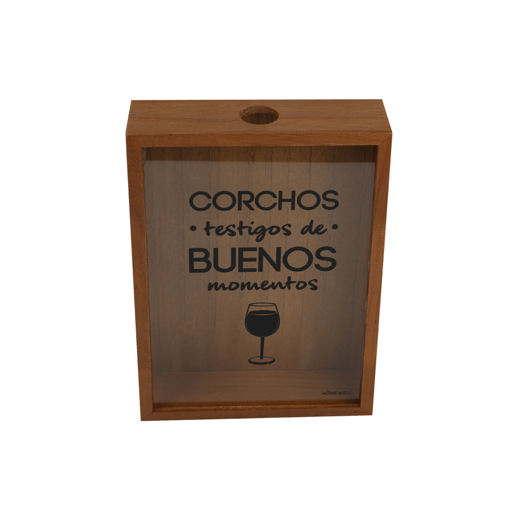 Homewell - Caja Decorativa Para Corchos 24X34X6.5Cm