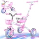 thumbnail image 1 of Bicicleta para niños pequeños Kkdi 5 en 1 triciclo y bicicleta de equilibrio rosa, 1 of 8