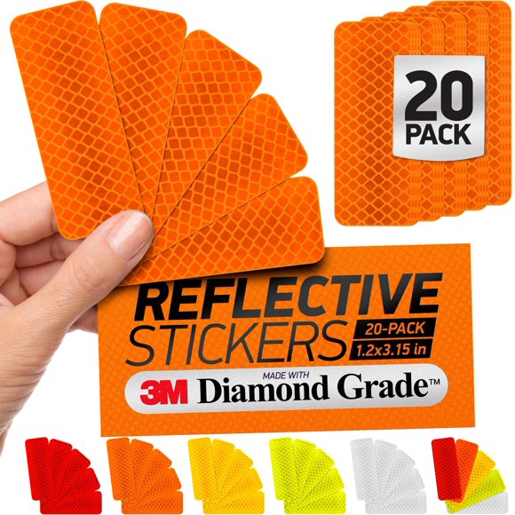 Cinta Reflectante Byllstore 20 unidades Naranja 3x1,2 cm (grado diamante 3M)